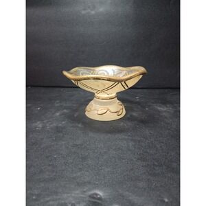 Resin Gold Accent Footed Holder Bowl Soap Dish From Wamsutta Trinket Dish